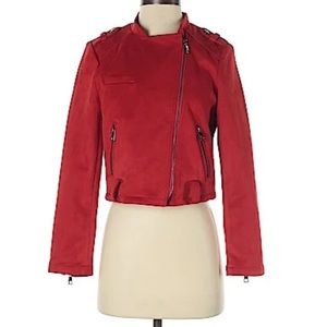 NWT Banana Republic Moto Jacket Vegan Suede Petite Small